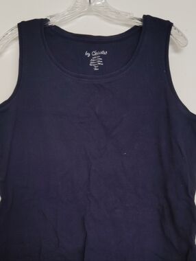 Chico's Navy Blue Sleeveless Chemise Tank